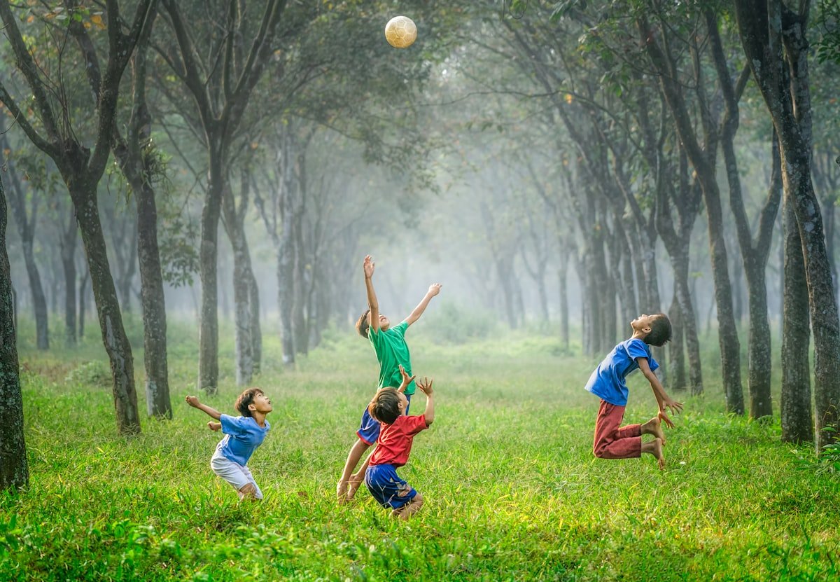 Children exploring outdoors